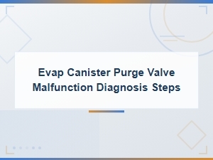 Evap Canister Purge Valve Malfunction: Step-by-Step Diagnosis Guide
