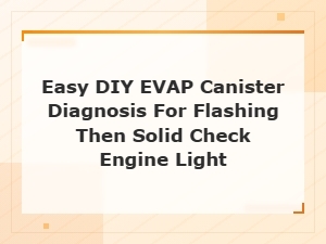 Easy Diy Evap Canister Diagnosis for Flashing Then Solid Check Engine Light