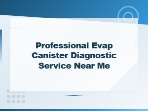 Professional Evap Canister Diagnostic Service Near Me | Testing Methods