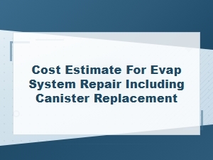 Evap System Repair Cost Guide: Canister Replacement and Full Fix Estimates